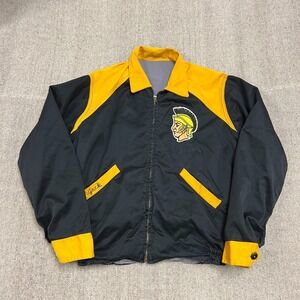 Vintage Centurians Car Club Jacket Mens XL Black 1950s Chain Stitch Reversible